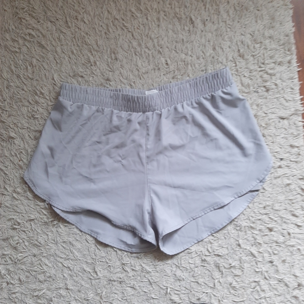 Womens Gray athletic shorts.